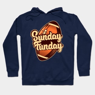 Football Sunday Funday Vintage Retro Design Hoodie